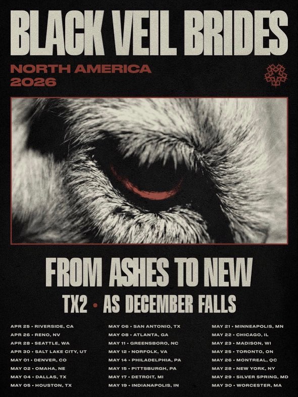 Black Veil Brides unveil 2026 North American tour » // MELODIC Magazine