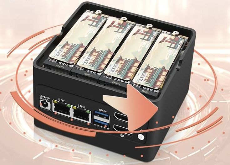 A CWWK X86-P6 zseb-NAS 4 SSD-t tesz egy Intel NUC méretű dobozba, 2x 2,5 GbE LAN porttal kiegészítve - Notebookcheck Magyarország