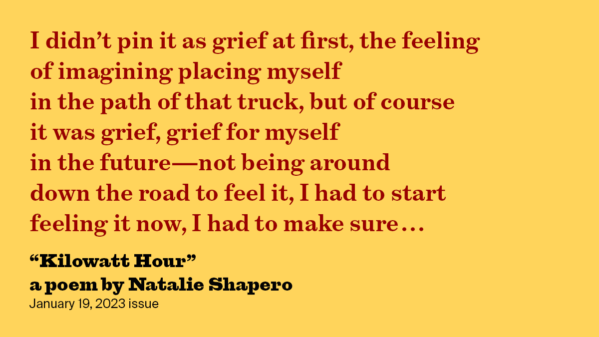 Kilowatt Hour | Natalie Shapero | The New York Review of Books