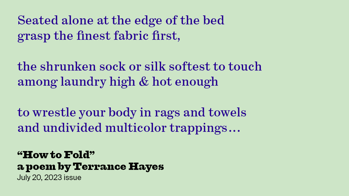 How to Fold | Terrance Hayes | The New York Review of Books