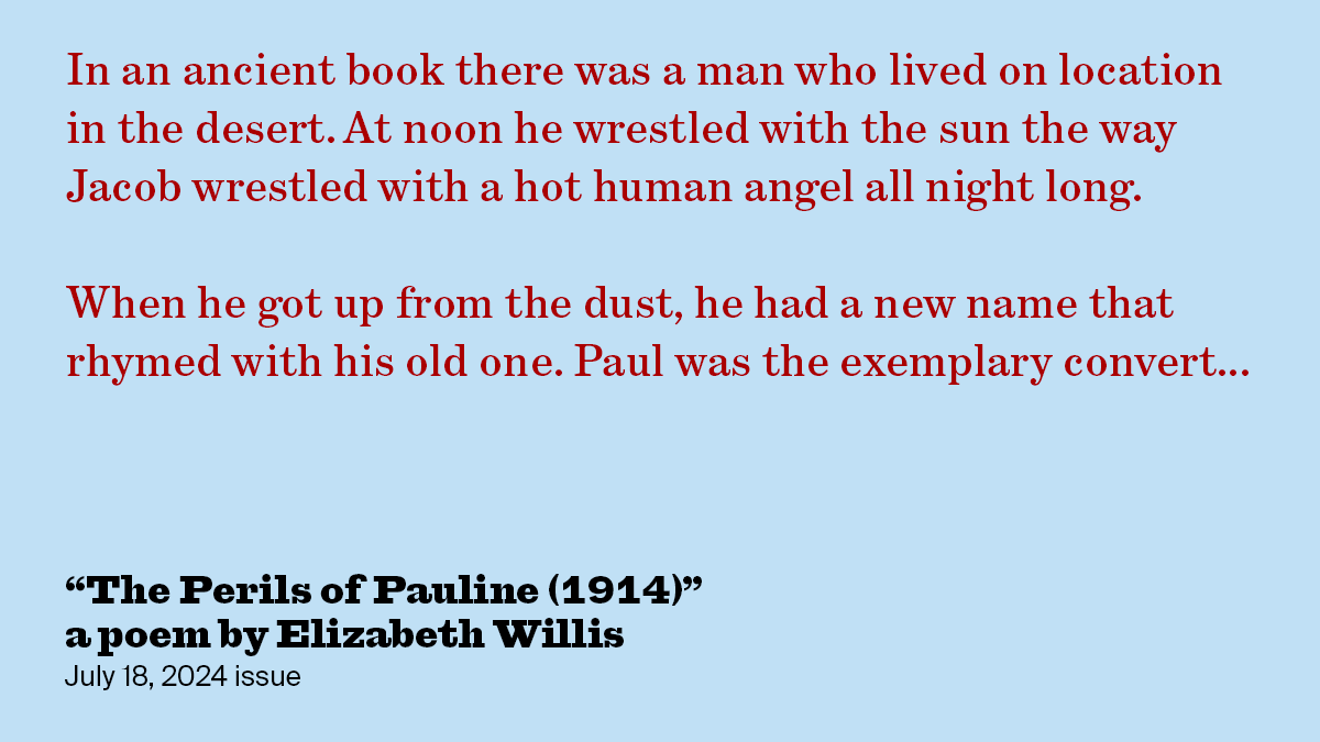 The Perils of Pauline (1914) | Elizabeth Willis | The New York Review of Books