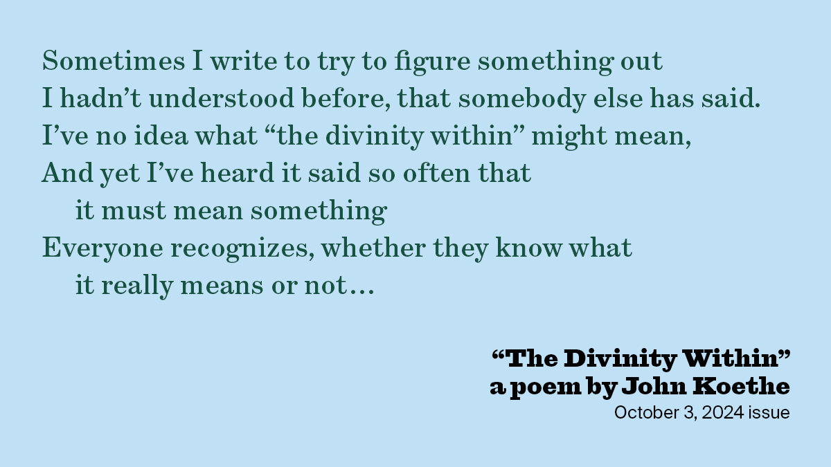 The Divinity Within | John Koethe | The New York Review of Books