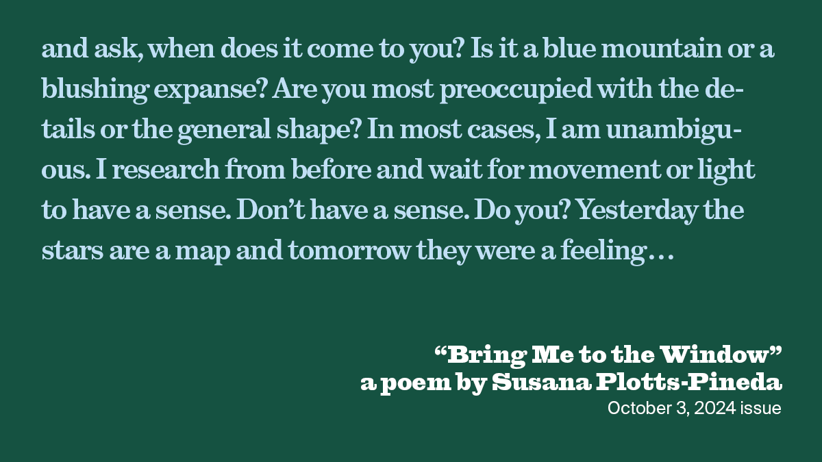 Bring Me to the Window | Susana Plotts-Pineda | The New York Review of Books