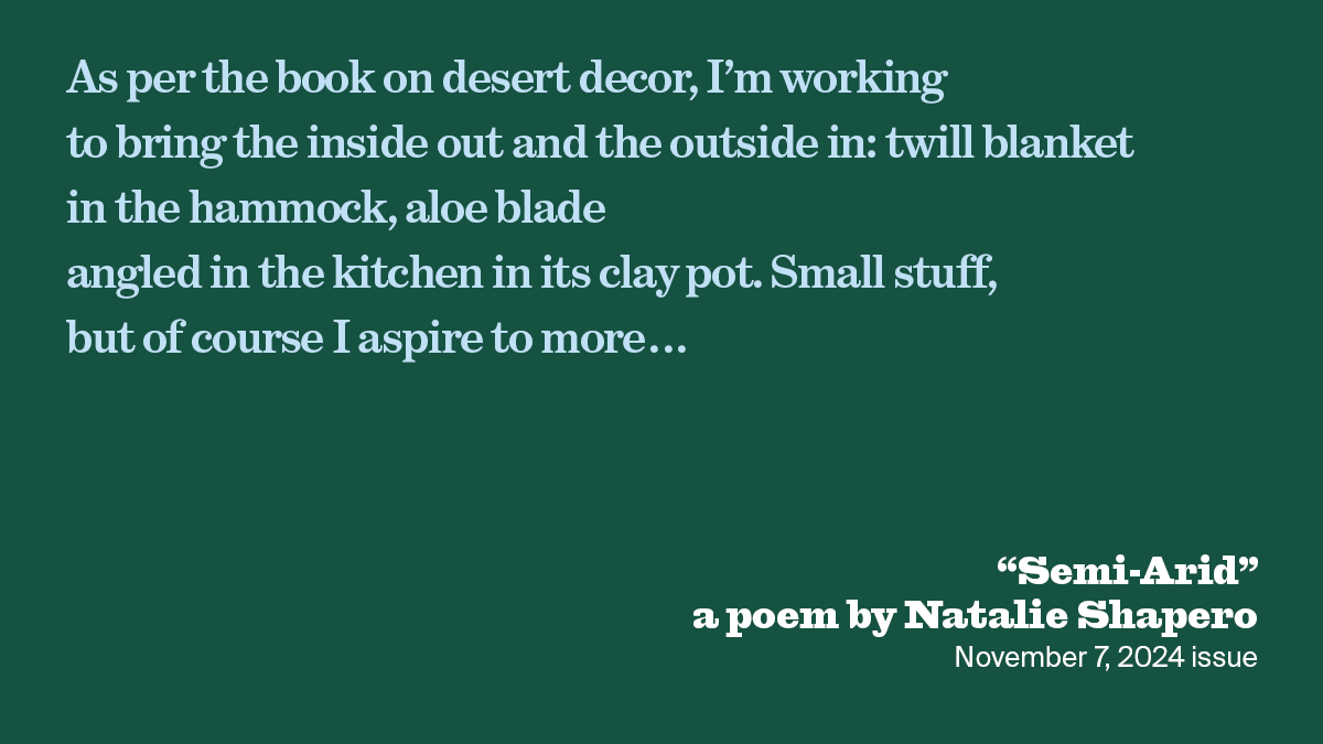 Semi-Arid | Natalie Shapero | The New York Review of Books