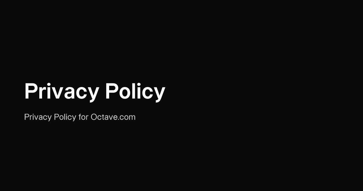 Privacy Policy | Octave