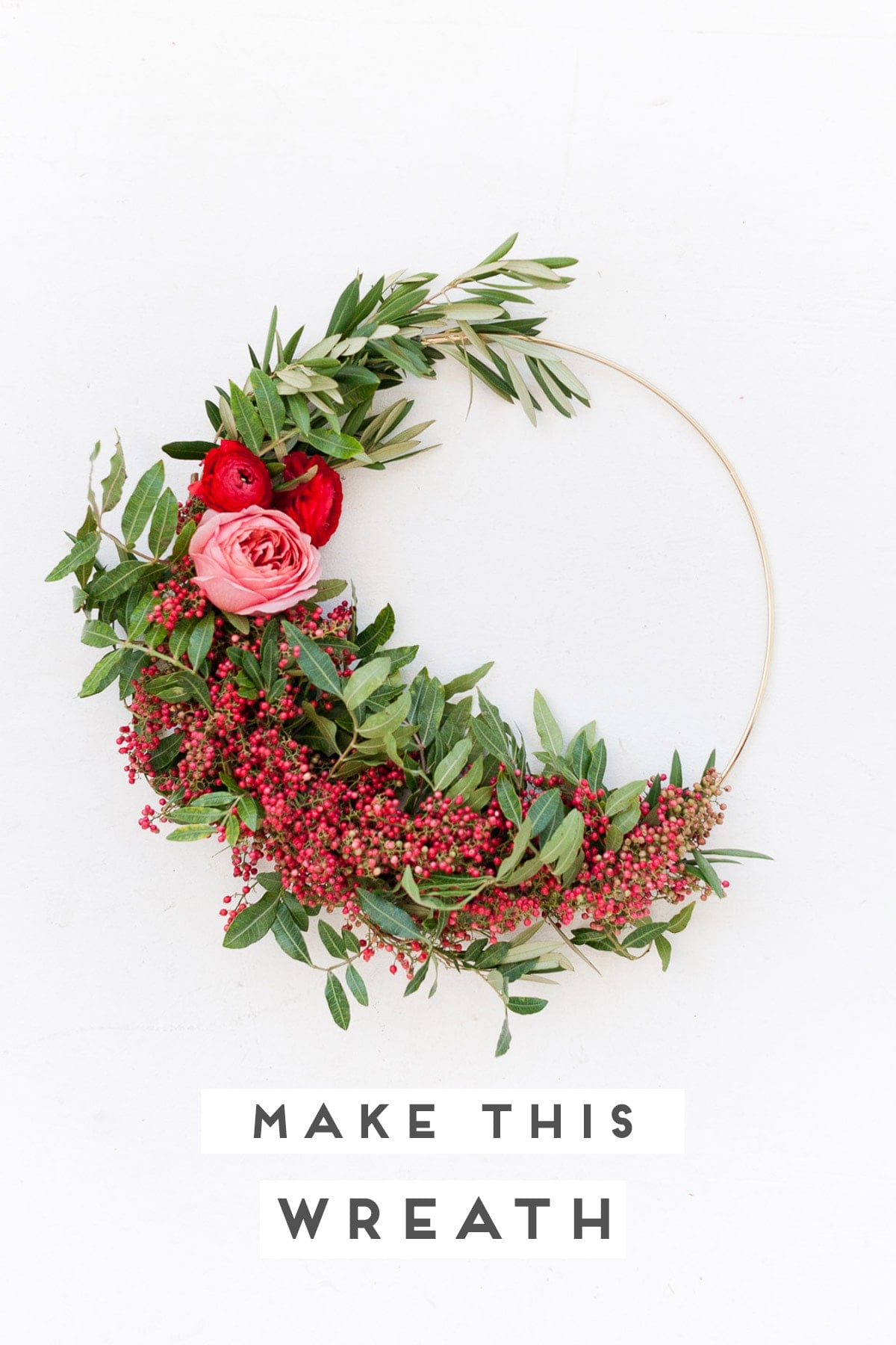 How to Make A Wreath (Asymmetrical Design) - Paper and Stitch