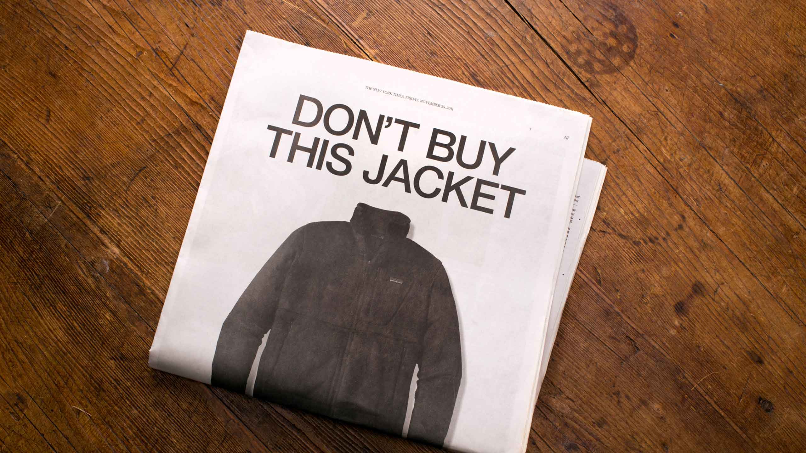 Don’t Buy This Jacket, Black Friday and the New York Times - Patagonia Stories