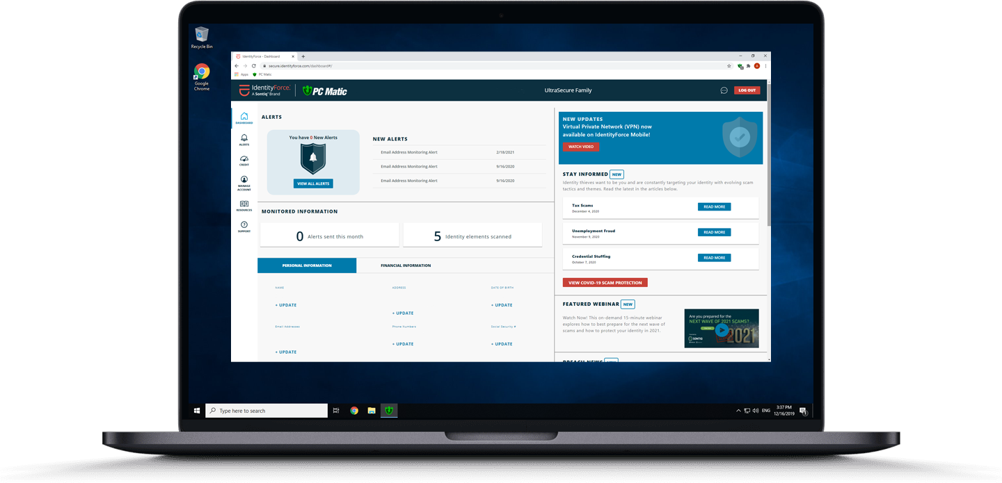 PC Matic | IdentityForce | Identity Protection Software