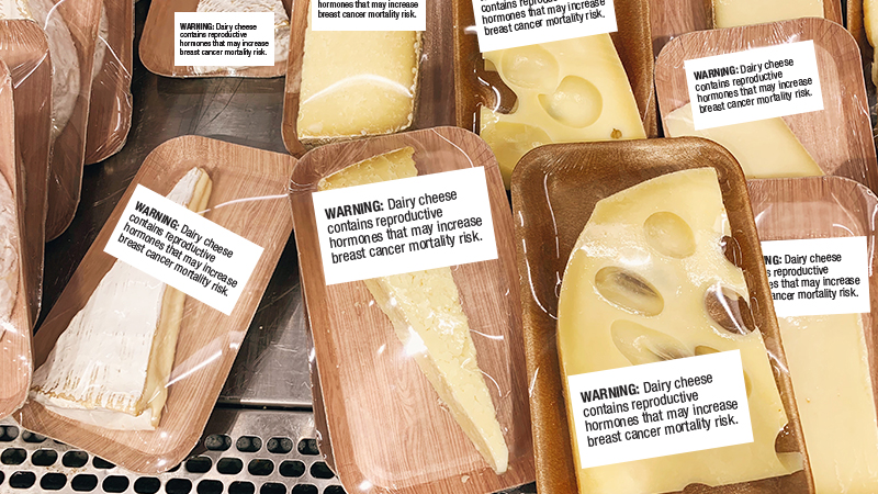 Doctors Group Petitions FDA To Require Breast Cancer Warning Label on Cheese