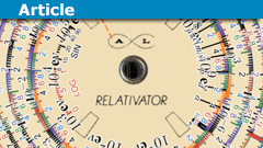 Relativator (Circular Slide-Rule) - Simulated with Desmos
