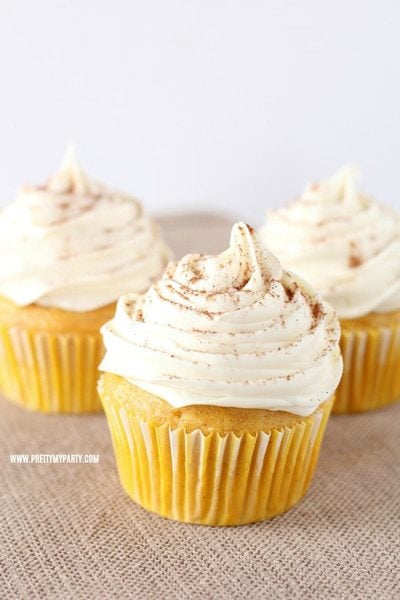Easy Pumpkin Spice Cupcakes - Pretty My Party