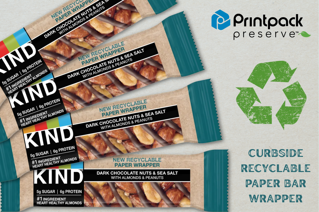 Printpack and KIND Partner to Launch Curbside Recyclable Paper Bar Wrapper - Printpack
