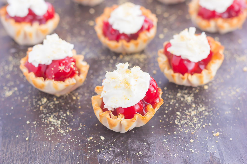 Mini Cherry Pie Bites (2 Ingredients!) - Pumpkin 'N Spice