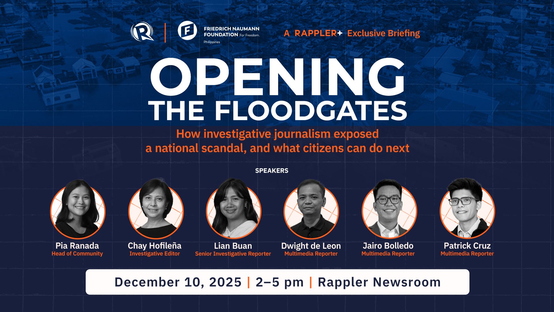 Join us in person for our Rappler+ briefing: Inside Rappler’s flood control investigation