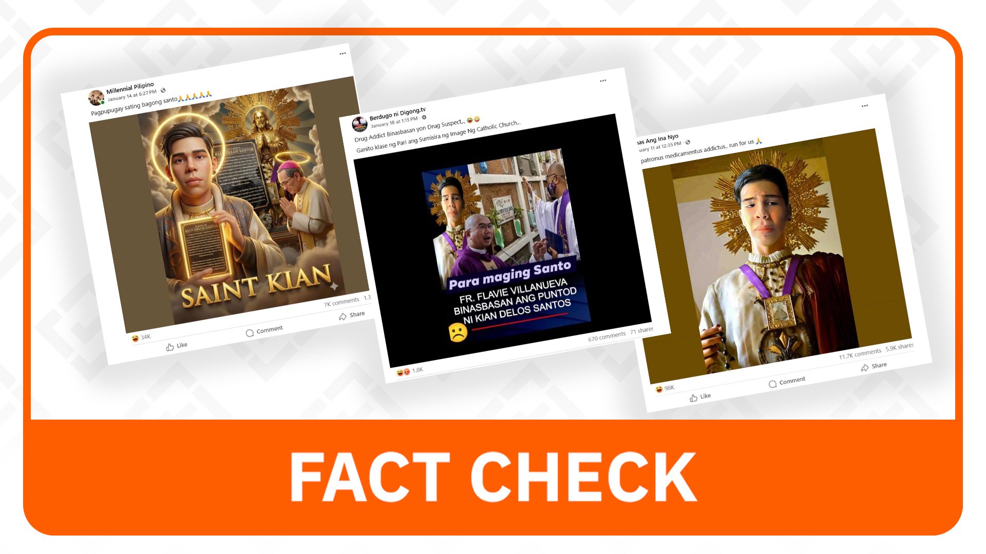 FACT CHECK: Kian Delos Santos not considered for sainthood, photos are AI-generated