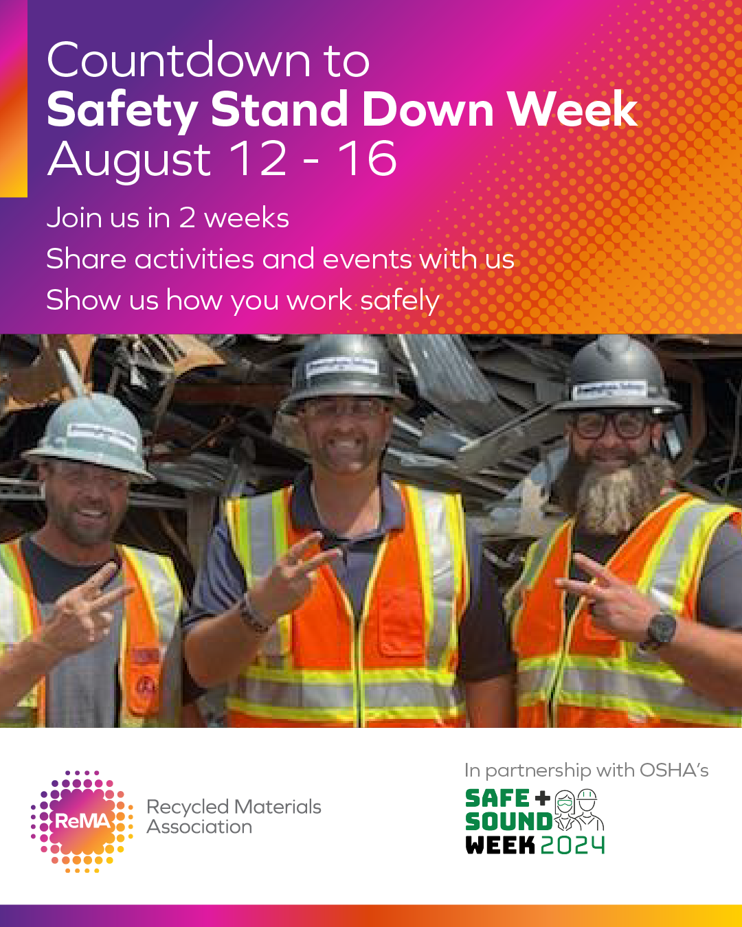 Two-Week Countdown to Safety Stand Down Week - Recycled Materials Association