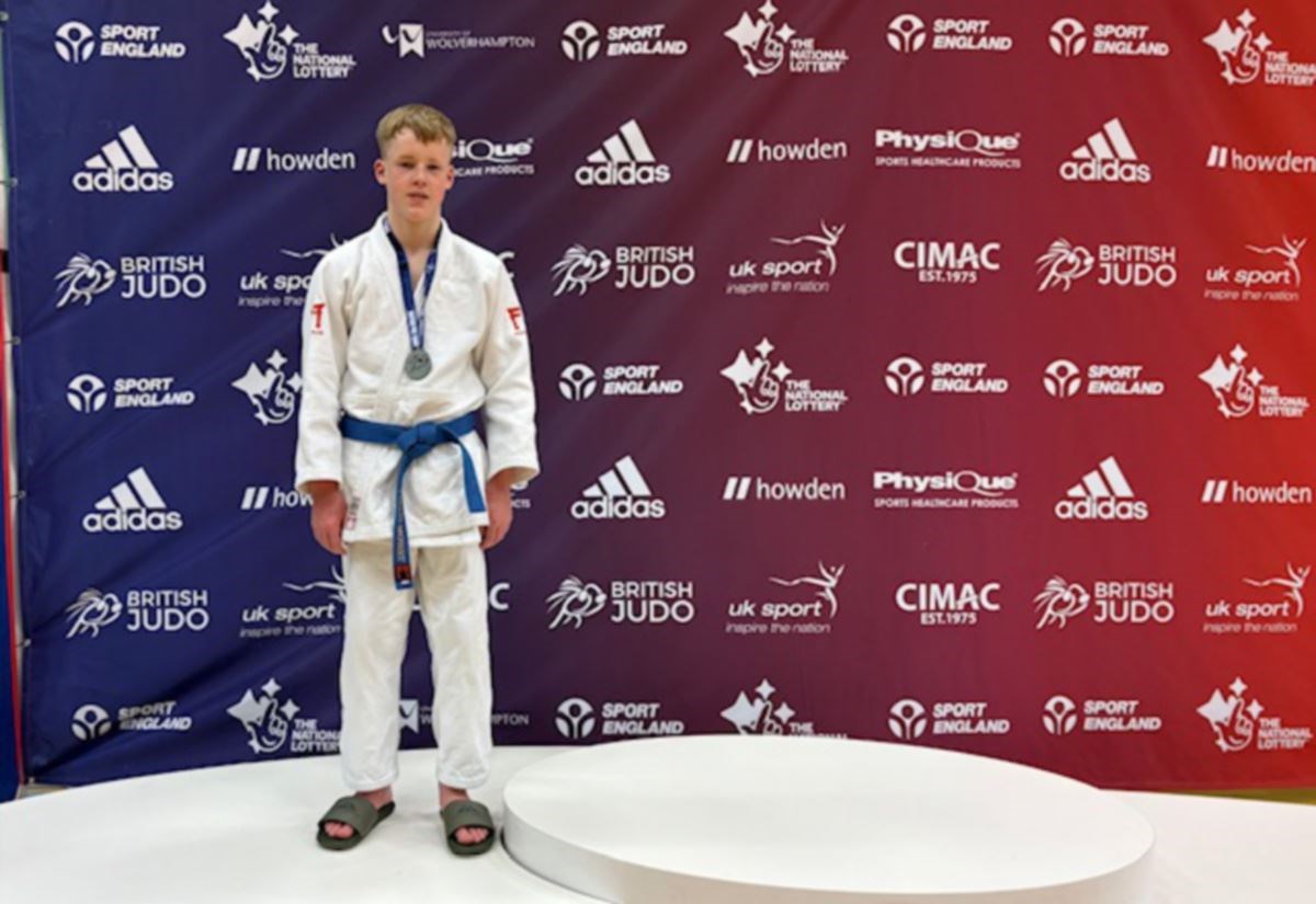 Dingwall Academy second year pupil Angus Mowat wins silver medal at British Judo Championships in Nottingham