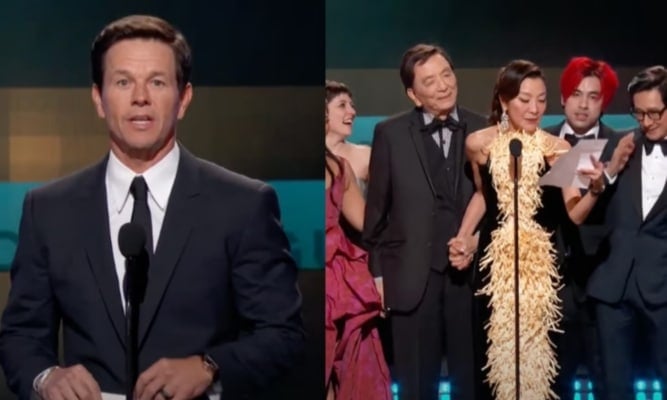 Mark Wahlberg Faces Backlash For Giving SAG Award To Asian 'Everything Everywhere All At Once' Cast