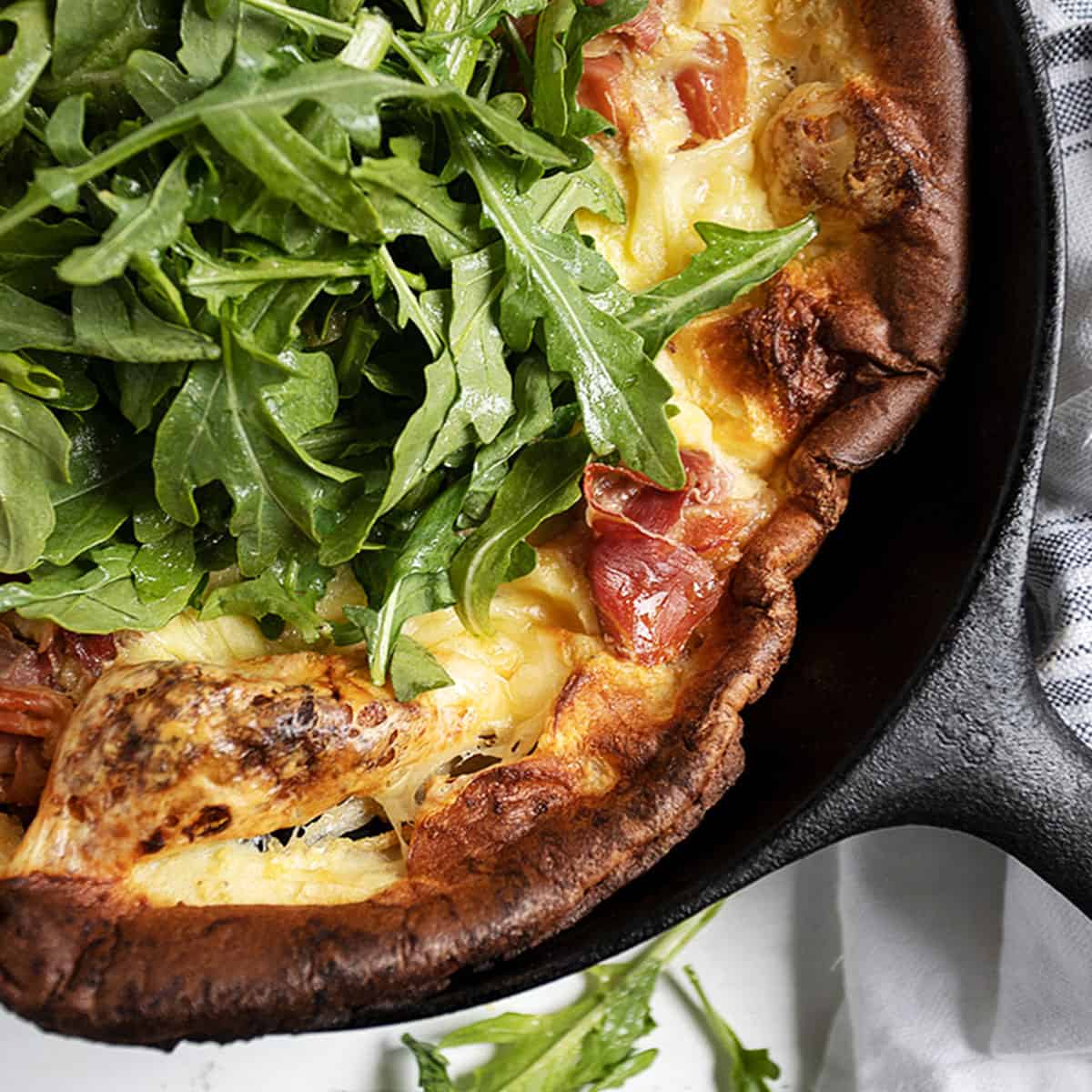 Savoury Prosciutto Dutch Baby - Seasons and Suppers