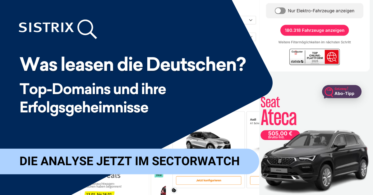 Was leasen die Deutschen? - Die sichtbarsten Domains zum Thema Leasing - SISTRIX