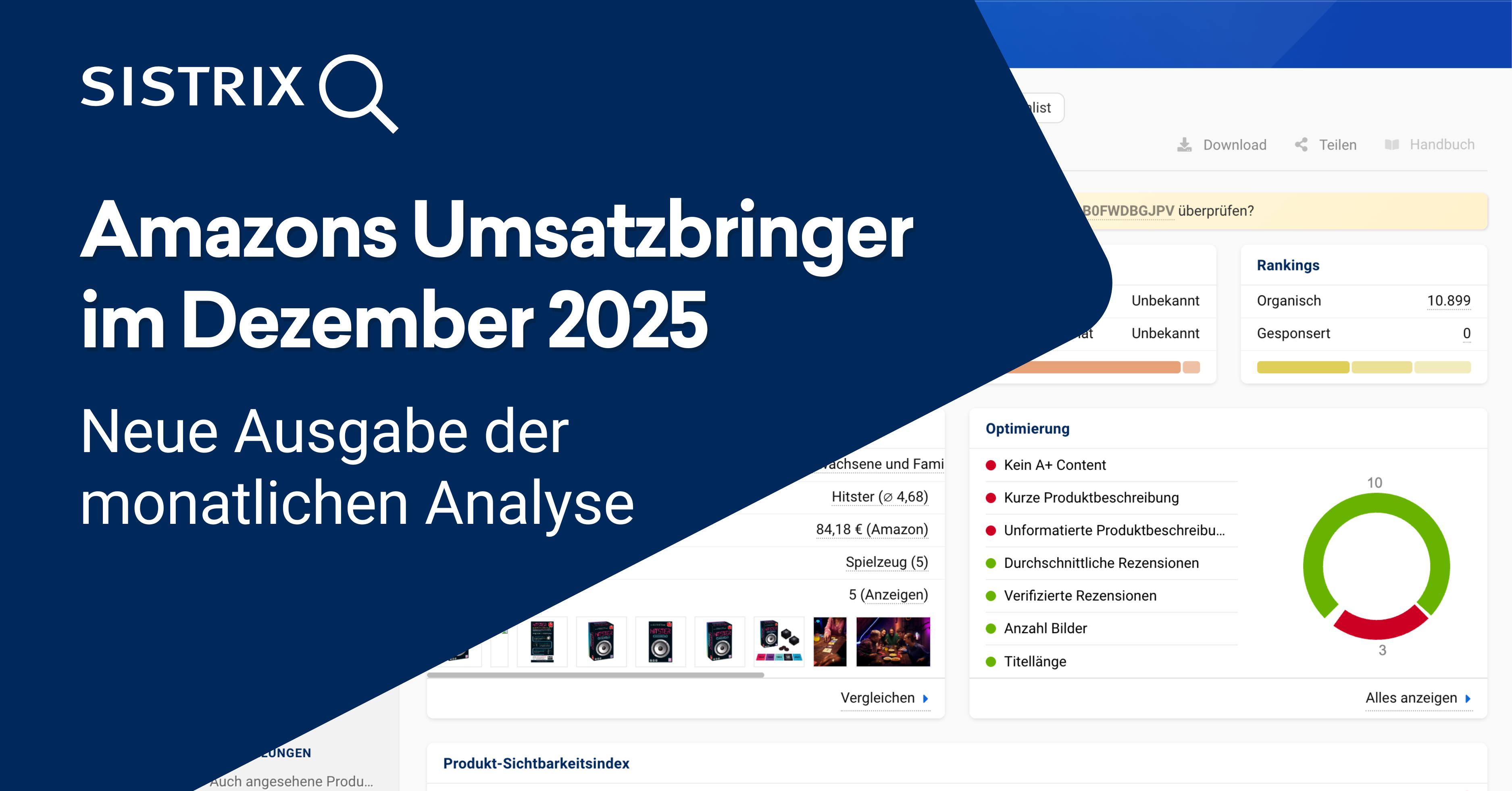 Amazon.de im Dezember: “Hitster” und “Quickstop” waren die Weihnachts-Hits 2025 - SISTRIX