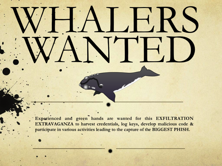 Whaling: Why Go After Minnows When You Can Catch a Big Phish?