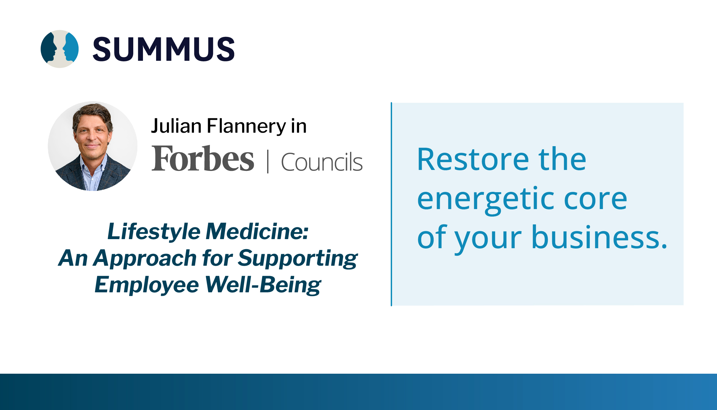 Forbes | Lifestyle Medicine: An Approach For Supporting Employee Well-Being - Summus