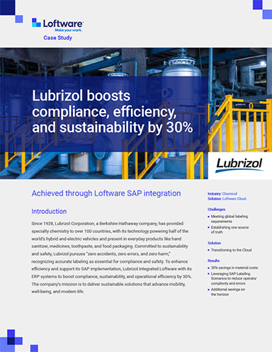 How Lubrizol Achieved 30% Cost Savings with Loftware and SAP Labeling Integration - Supply Chain 24/7