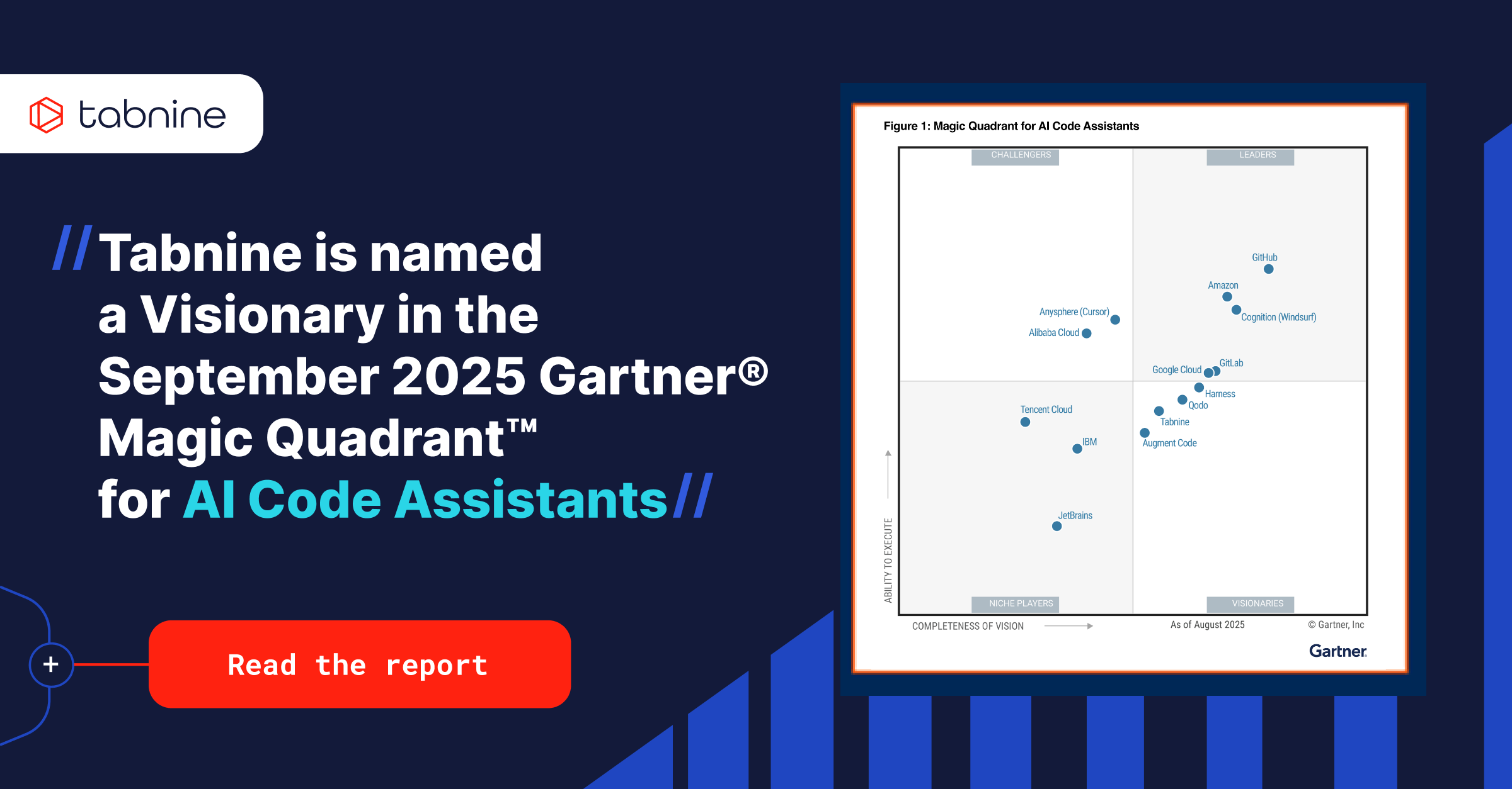 Tabnine Named a Visionary in the 2025 Gartner® Magic Quadrant™ for AI Code Assistants - Tabnine