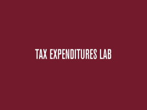 News - Tax Expenditures Lab