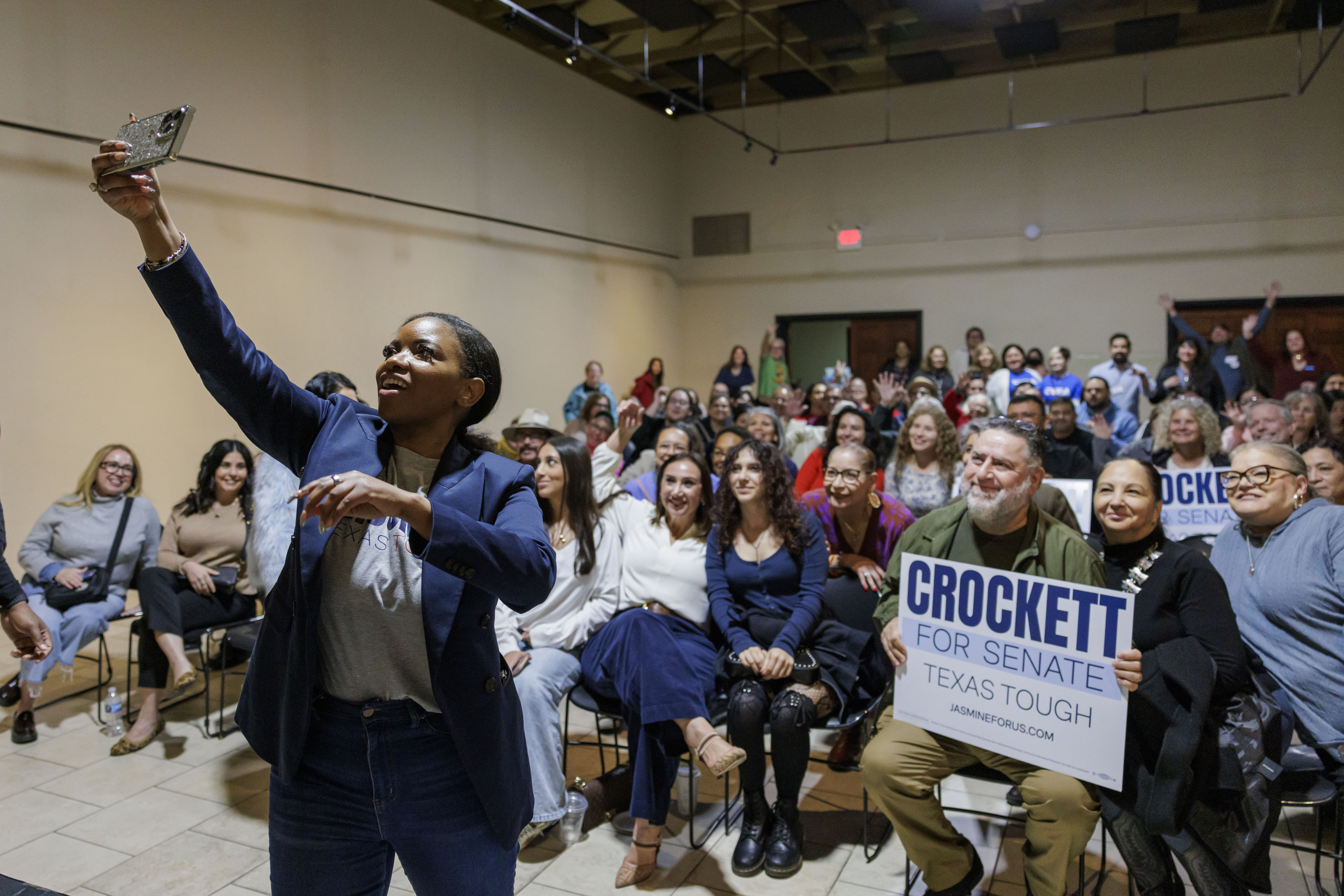 Jasmine Crockett ups appeals to Latino voters in Senate race