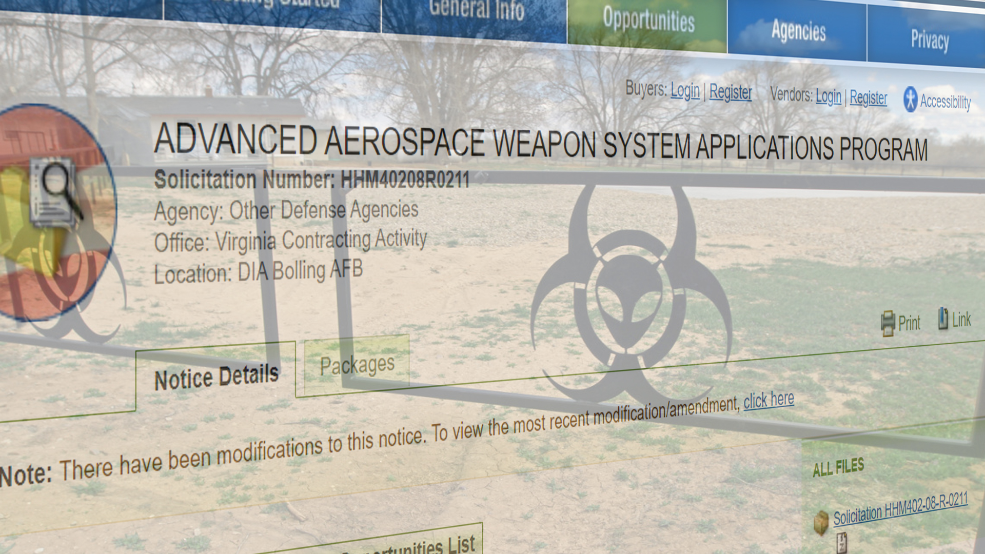 Advanced Aerospace Weapon Systems Applications Program (AAWSAP) Original Bid Solicitation - The Black Vault