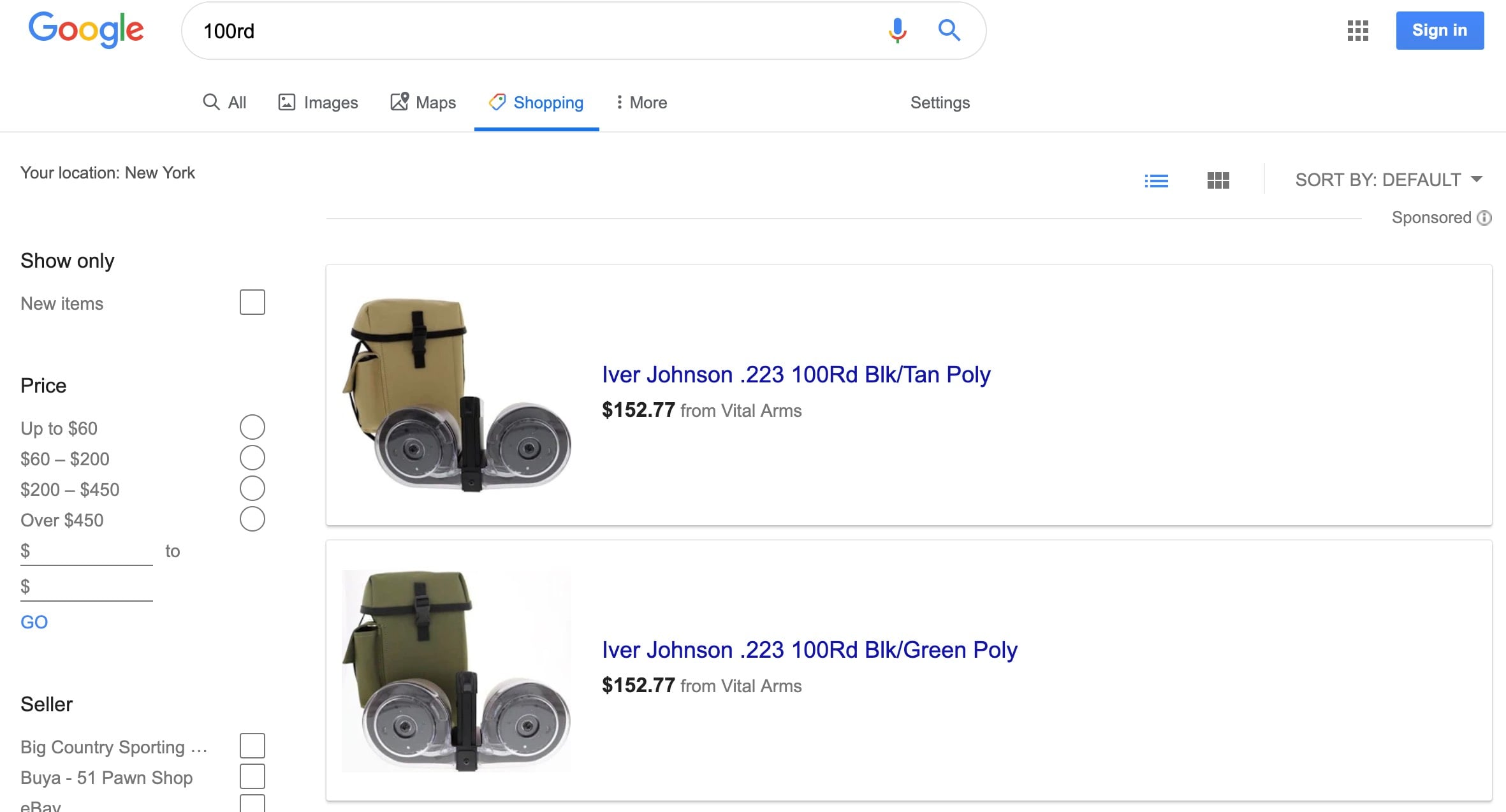 Google Promotes Sale of 100-Round Magazine Like the One Used in the Dayton Shooting