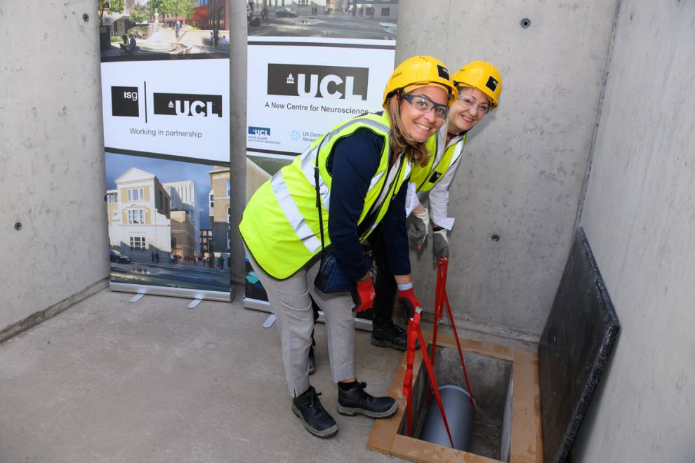 Time Capsule buried in UCL's world-class centre for neuroscience as part of Dementia Action Week | UCL Faculty of Brain Sciences
