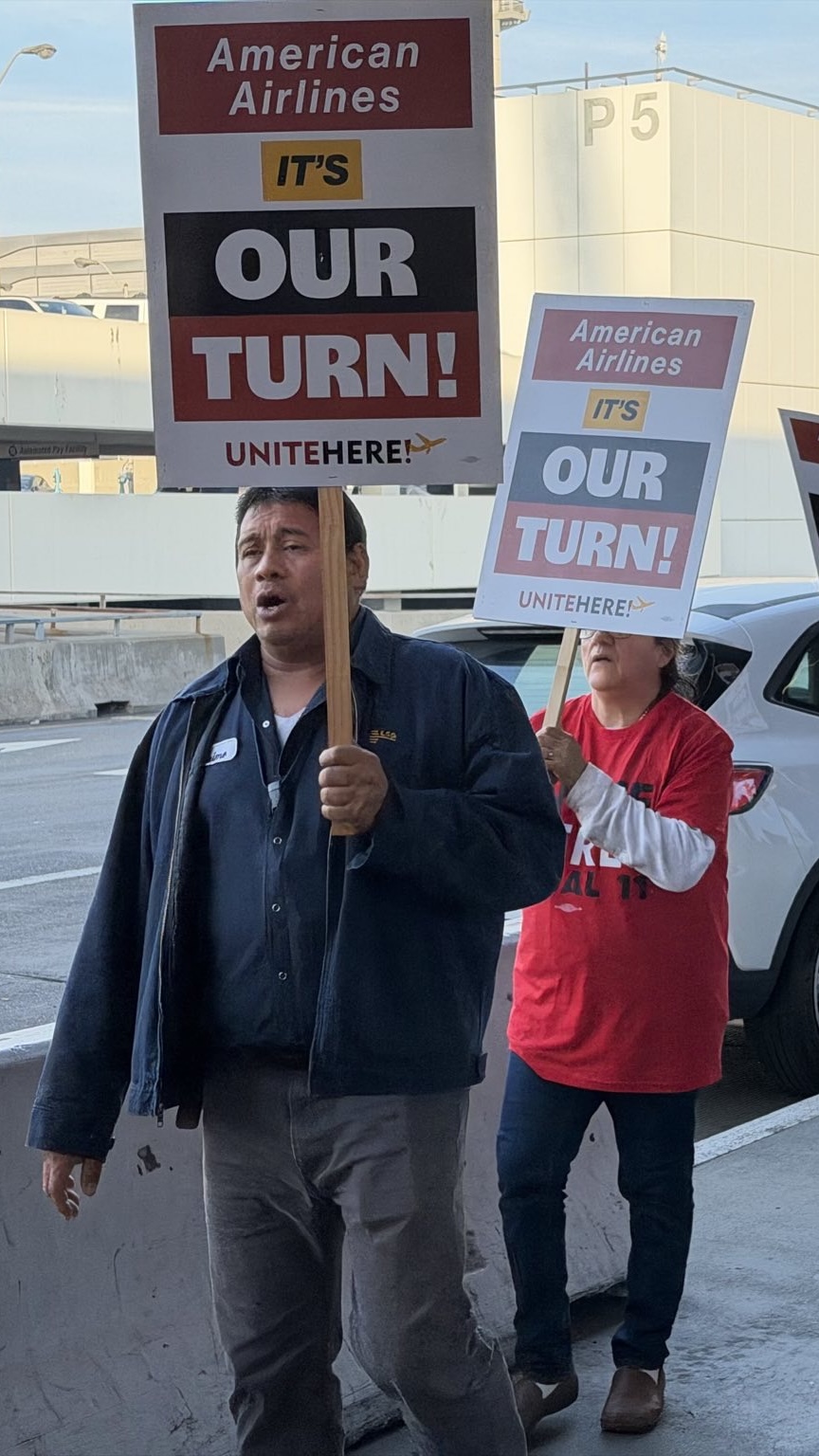 LAX Airport Workers Rally as LA City Council President Attempts to Lower Wages and Give Break to Airlines - UNITE HERE Local 11