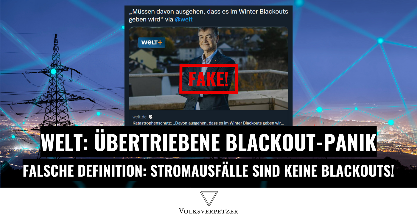 Nein, der Katastrophenschutz rechnet nicht mit Blackout! - Volksverpetzer