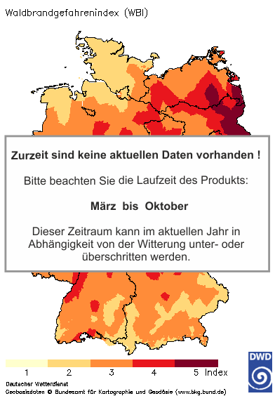 Deutscher Wetterdienst - Waldbrand-Gefahrenindex