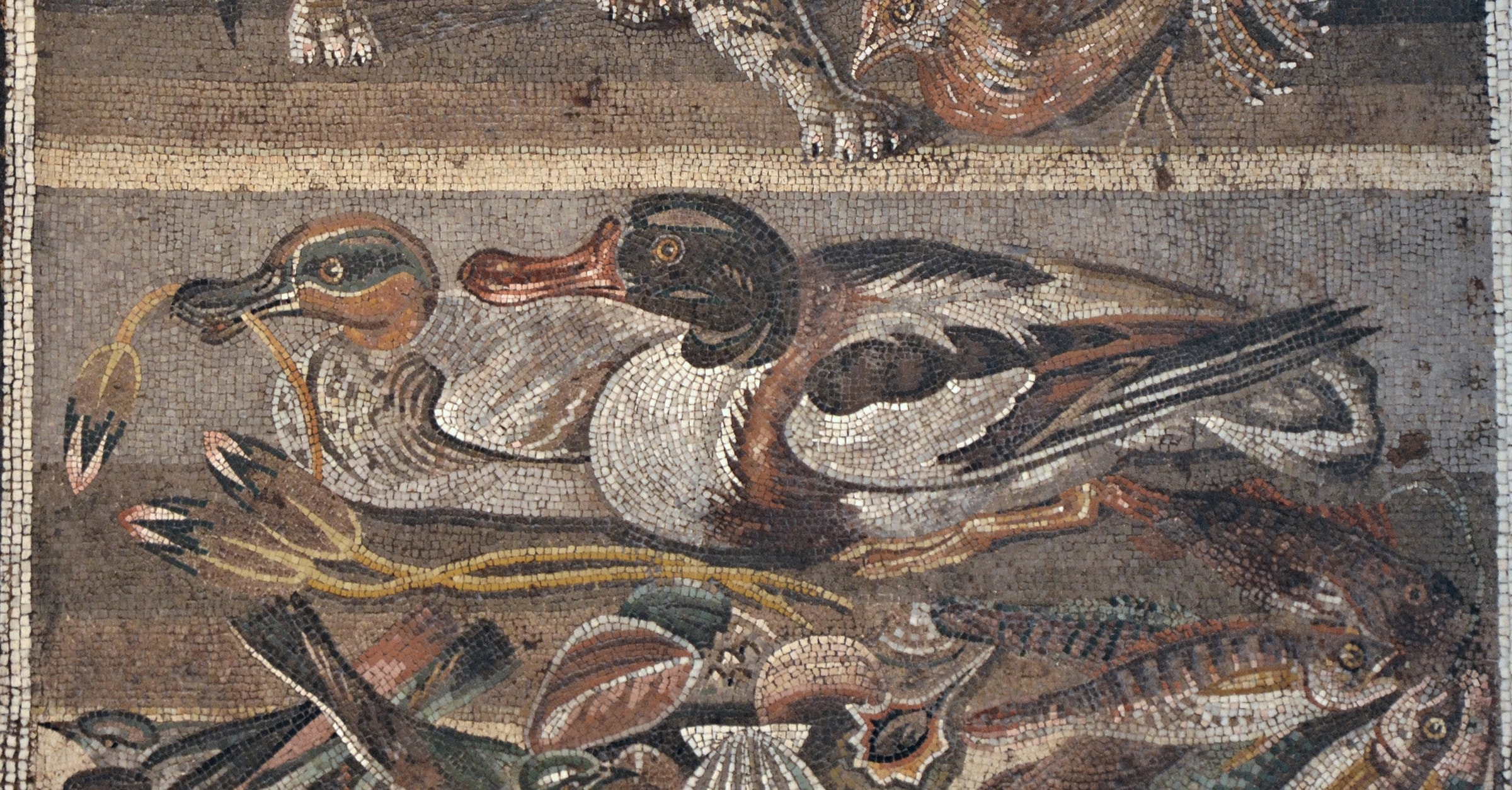 Cat with a Quail Mosaic, House of the Faun - World History Encyclopedia