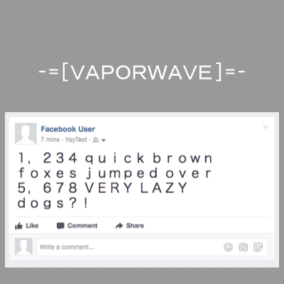 Fullwidth / Vaporwave Text Generator - Ｆｕｌｌｗｉｄｔｈ／ＶΛＰＯＲＷΛＶΞ ａｅｓｔｈｅｔｉｃ