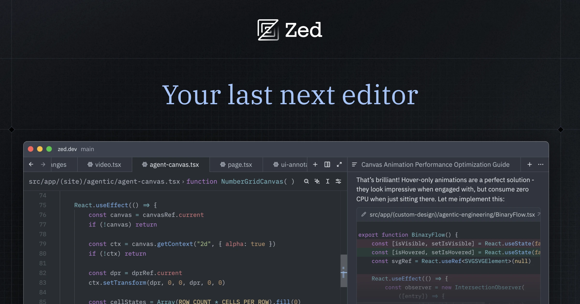 Zed — Love your editor again